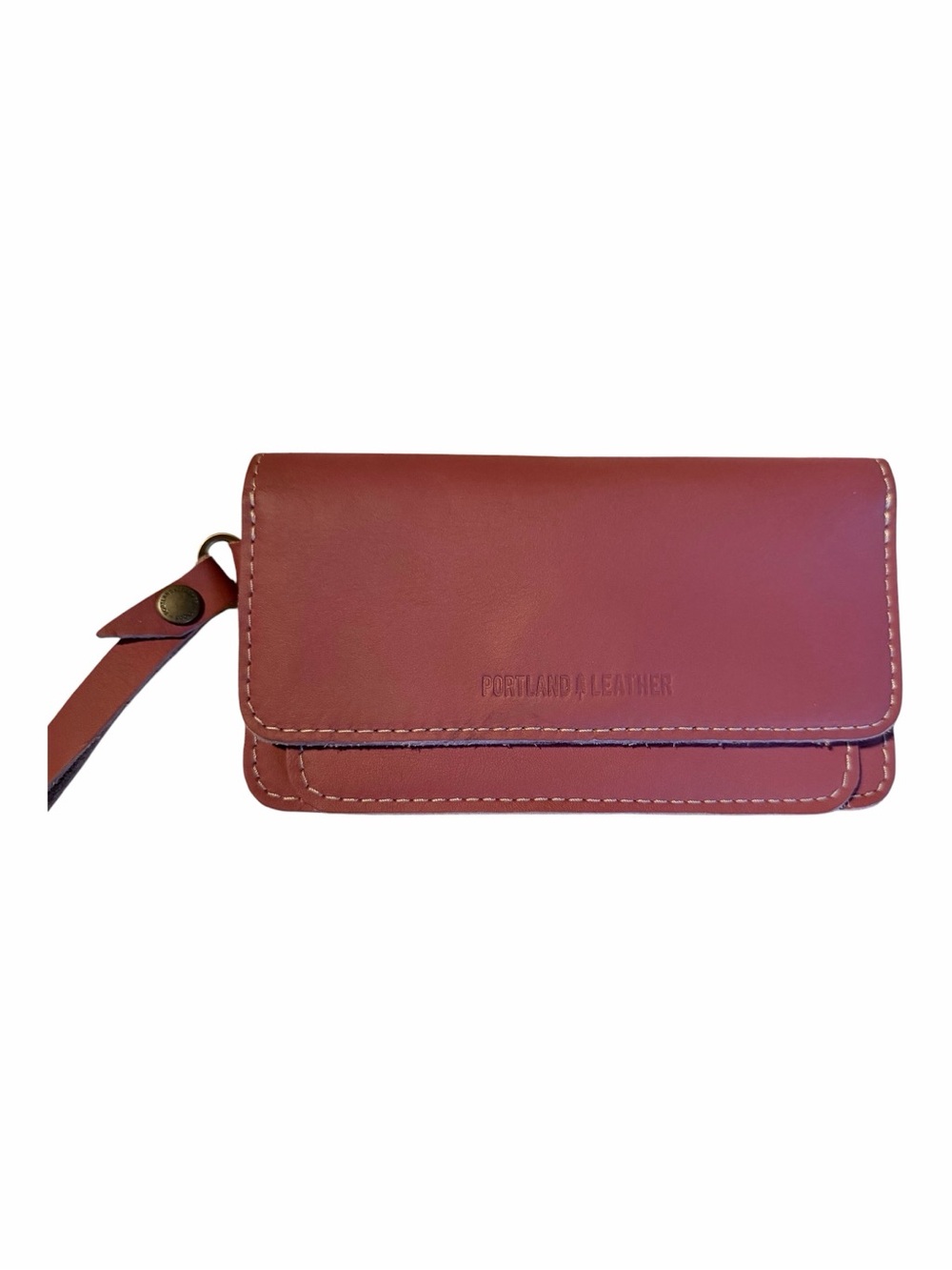 Portland Leather Pink Leather Wristlet Wallet